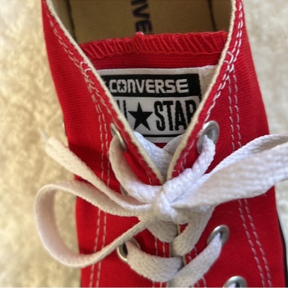Converse Red and White Classic Sneakers - Picture 3 of 4